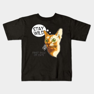 Stay Wild Cat Kids T-Shirt